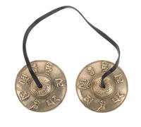 Beaupretty 1 Pair Tibetan Tingsha Cymbals Bells Chime Percussion Instrument for Yoga Meditation Music Education with Case Melodious Sound for Mindfulness Performance