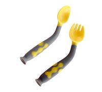 Beaupretty 1 Set Bendable Spoon Fork Set Safety Tableware for Easy Feeding Twisting Suction Cup Base Durable Training Utensils for Self Feeding for Weaning and Learning to Eat