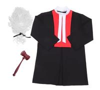 Beaupretty 1 Set Boys Judge Costume with Gavel Wig Role Play Outfit for Parties Performances Judge Headwear