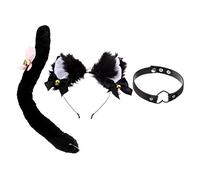 Beaupretty 1 Set Cat Ears Headband Cat Ear Headband Cosplay Cat Tail Prop Cat Ears and Tail Cosplay Ear Headband Fluffy Hair Hoops Performance Costume Accessory Fox Ears Animal Cosplay Plush