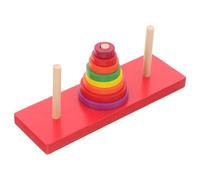Beaupretty 1 Set Colorful Wooden Stacking Ring Tower Puzzle for Developmental Educational for Boys and Enhances Creativity Logic and Hand Eye Coordination Skills