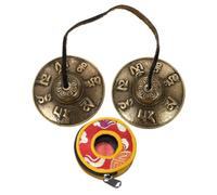 Beaupretty 1 set Creative Brass Cymbal Bell Set Handcrafted Percussion Instrument for Yoga Meditation Sound Therapy for Religious Ceremonies and Mindfulness Practices