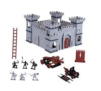 Beaupretty 1 Set DIY Assembled Castle Model for Educational Playset with Soldiers Enhance Logical Thinking Sensory Development for Historical Learning Decoration