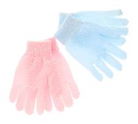 Beaupretty 1 Set Double Sided Exfoliating Shower Gloves for Adults Durable Body Brush Gloves Blue Pink for Deep Cleansing and Removing Dead Skin