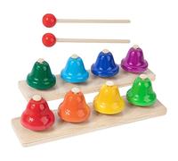 Beaupretty 1 Set Eight Tone Desk Bells Educational Hand Bells Musical Instruments for Stimulate Music Interest and Coordination for Home and Kindergarten