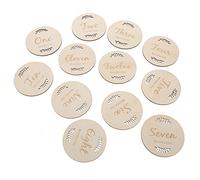 Beaupretty 1 Set Milestone Cards Wooden Photography Props for Monthly Growth Tracking Milestone Marker Set for Celebrating Precious Moments and Keepsakes