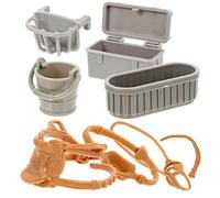 Beaupretty 1 Set Mini Farm Layout Accessory Set Realistic Horse Ranch Model for DIY Farmhouse Sturdy Farm Animal Decorations for Creative Play and Table Scenes