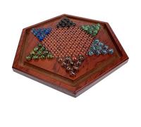 Beaupretty 1 Set Natural Wooden Chinese Checkers Board Game Educational for Adults Compact Design for Family Fun and Strategic Thinking for Parties and Leisure Activities
