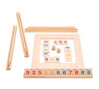 Beaupretty 1 Set Shut the Box Wooden Tabletop Game Family Dice Game for Players for Parties Travel Educational Math Skills Activities for All Ages