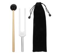 Beaupretty 1 Set Silver Aluminum Alloy Tuning Fork with Hammer Yoga Healing Chakra Balancing Sound Therapy Instrument Durable Portable Design Complete Accessories Included