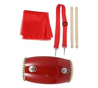 Beaupretty 1 Set Traditional Chinese Waist Drum Hand Drum with Sticks Strap Square Cloth for Adults Durable Lightweight Percussion Instrument for Celebrations Performances
