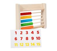 Beaupretty 1 Set Wooden Abacus for Vintage Style Math Learning with Number Cards for Preschool Education Engaging Counting and Calculation Activity for Boys