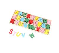 Beaupretty 1 Set Wooden Alphabet Educational Playthings Portable Craft Letters for Home Kindergarten Learning Develop Spelling Creativity Imagination