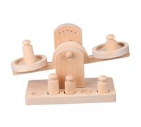 Beaupretty 1 Set Wooden Balance Scale for Teaching Fun Educational Math Game for Boys and Develops Cognitive Skills and Understanding of Balance Principles for Kindergarten Learning