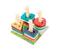 Beaupretty 1 Set Wooden Block for Educational Geometry Shape Cognitive Plaything for Boys and Brain Developmental for Early Learning and Creative Play