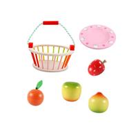 Beaupretty 1 Set Wooden Fruits Cutting Set for Educational Role Play Kitchen Game Removable Assembled Plaything for Early Childhood Learning Safe Smooth Surface for Boys