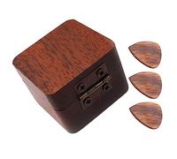 Beaupretty 1 Set Wooden Guitar Picks Boxed Plectrums for Electric Folk Guitars Durable Stringed Instrument Picks for Musicians