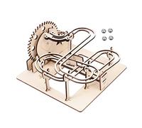 Beaupretty 1 Set Wooden Marble Run Puzzle Educational DIY Hand Cranking Track Beads Rolling for Safe and Construction for Creative Play