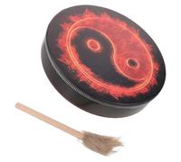 Beaupretty 10 Inch Shamanic Sound Healing Drum with Bagua Totem Artwork, Wooden Frame Drum with Stick for Mindfulness Meditation and Relaxation, Suitable for Indoor and Outdoor Use