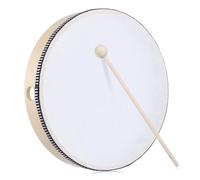 Beaupretty 10-inch Wood Frame Hand Drum Drumstick Percussion Equipment for Singing, Dancing and Music Lessons, Hand Drumming Instrument for Adults and Children, Traditional Percussion Drum