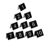 Beaupretty 10 pcs Acrylic Crime Scene Number Markers Multipurpose Evidence Markers Table Signs Triangle Table Number Signs for Detective Games and Party Decorations