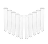 Beaupretty 10 Pcs Acrylic Test Tubes Set with Containers for Scientific Experiments, Hydroponic Plant Propagation, Beads Storage, and Specimen Display in Laboratory and Home Use