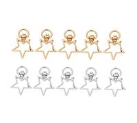 Beaupretty 10 Pcs Pentagram Keychain Promise Rings for Couples Star Lobster Claw Key Ring Dolphin Keychains Portable Key Pendants Links Couples Rings Star Snap Keychain Couple Ring Zinc Alloy