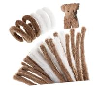 Beaupretty 10 Pcs Soft Chenille Pipe Cleaners Craft Stems for Halloween Decorations and Floral Arrangements Long Plush Twist Stems in White and Light Brown for DIY Projects