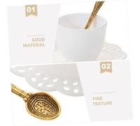 Beaupretty 10 Sets Miniature Coffee Cup Set with Saucers and Metal Spoons Realistic White Dollhouse Mini Mugs for Role Playing DIY Crafts Kitchen Accessories Enhancing Imaginative Play
