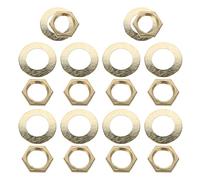 Beaupretty 10 Sets Quartz Clock Nuts and Washer Mechanism Hand Fixing Fittings Metal and Rubber Versatile Strong Fixing Effect for Professional Repair Technicians and DIY Clock Enthusiasts