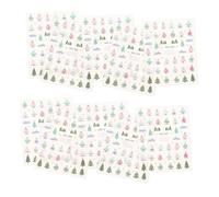 Beaupretty 10 Sheets Christmas Nail Stickers Nail Art Supplies for Women Christmas Manicure Accessories Winter Light Green TPU