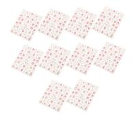 Beaupretty 10 Sheets Embossed Christmas Nail Stickers Snowflake Santa Claus Nail Art Decals Self Adhesive Festive Manicure Decorations for Women Holiday Party
