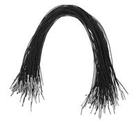 Beaupretty 100 Pcs Black Elastic Barbed Rope for DIY Mask Making and Hats, High Elasticity Polypropylene String with Iron Head Fasteners, Easy to Install Hat Straps for Wind