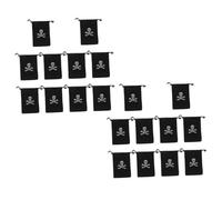 Beaupretty 100 pcs Pirate Drawstring Bags Premium Coin Pouch Halloween Party Favor Bags Durable Storage for Trick Treaters and Themed Celebrations
