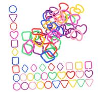 Beaupretty 100 Pcs Ring Links Plastic Geometric Chain for Early Education Sensory Development Creative DIY Learning for Car Seat Stroller