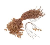 Beaupretty 1000pcs Plastic Clothing String Price Label String with Snap Lock Fasteners Coffee Colour 18cm Length Advanced Printing Technology Preventing Hand Damage and Inventory Management