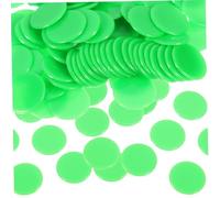Beaupretty 100pcs Bingo Counting Chips Solid Green Game Markers Reusable Counters for Bingo Games Mathematical Learning and Sorting Activities