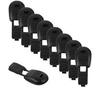 Beaupretty 100pcs Black Nylon Shoelace Tips 38mm, Shoe String Ends Clips for Trainers, Lanyard Fasteners and Rope Locks, DIY Shoe Lace Replacement Accessories