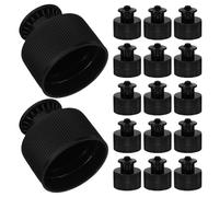 Beaupretty 100pcs Black Plastic Pull Top Bottle Caps Replacement Push-pull Water Bottle Lids Leak-proof Sealed Caps Liquid Storage Outdoor