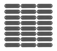 Beaupretty 100pcs Black Pu Leather Labels 45x12mm Two-Hole Blank DIY Sewing Tags for Handmade Clothing, Hats, Jeans, and Garment Accessories