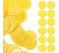 Beaupretty 100pcs Blank Game Chips Smooth Plastic Counting Markers for Educational Math Learning Accessories for Sorting Grouping Addition and Subtraction