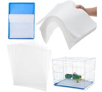 Beaupretty 100pcs Disposable Absorbent Bird Cage Liners for Parrot Cage Paper Mats for Easy Cleanup