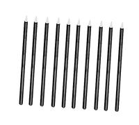 Beaupretty 100PCS Disposable Fiber Eyeliner Brush Heads Practical Black Eye Stick for Makeup Small Lightweight Portable Artificial Fiber for Stable Liquid Application