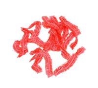 Beaupretty 100pcs Disposable Hair Protective Caps for Women Red Bathing Shower Caps Practical Bathroom Accessories for Home and Salon Use