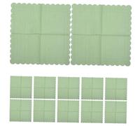 Beaupretty 100pcs Disposable Scalloped Party Napkins Light Green Embossed Paper for Weddings Birthdays Anniversaries Elegant Bridal Celebration Table Decor