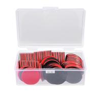 Beaupretty 100Pcs Dual-Tone Plastic Counting Chips Crimson and Ebony Math Learning Educational Mathematics Teaching Aids for Bingo and Early Education