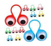 Beaupretty 100pcs Eyeball Finger Rings Bulk Party Favor Plastic Eye Ring Puppets for Creative Imaginative Play Safe Lightweight Smooth Surface Mixed Colors