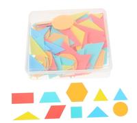 Beaupretty 100pcs Geometric Shape Pieces for Learning Math Cognition Educational for Preschool Boys Interactive Hands Geometry Teaching Aid