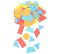 Beaupretty 100pcs Geometric Shape Pieces Learning for Educational Math Cognition for Recognizing Rectangles Squares Enhances Critical Thinking and Creativity
