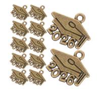 Beaupretty 100pcs Graduation Cap Charms Year Pendant Zinc Alloy Mini Tassel for DIY Jewelry Crafting Bracelet Necklace Keychain Accessories for Graduation and Crafts
